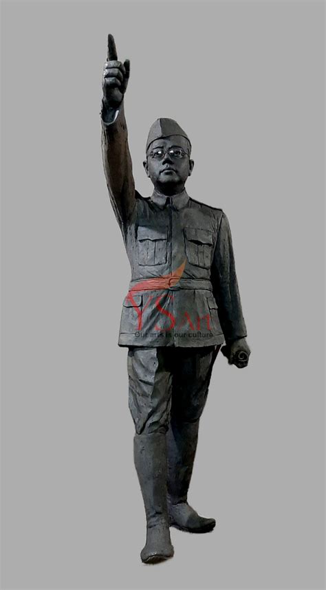 Black Rectangle Fiber Subhash Chandra Bose Statue, For Interior Decor ...