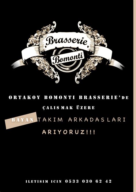 Job Anouncement For Bomonti Brasserie Ortakoy Istanbul Graphic Art