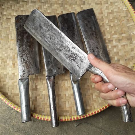 Golok Cacah Tulang Dan Daging Terbuat Dari Baja Asli Besar Cm