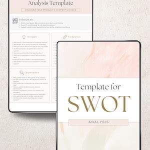 SWOT Analysis Templates Editable, Swot Template Chart Editable, Swot ...