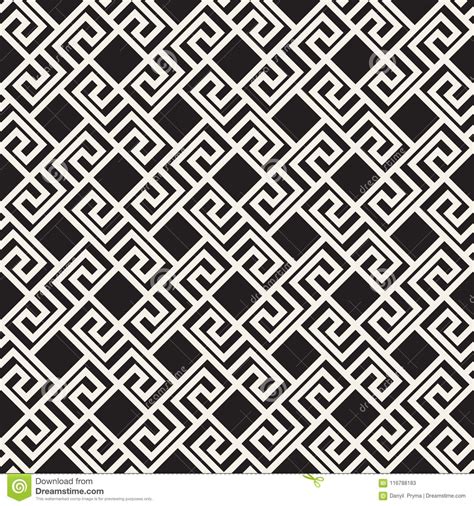 Vector Seamless Geometric Pattern Simple Abstract Lines Lattice Stock Illustration