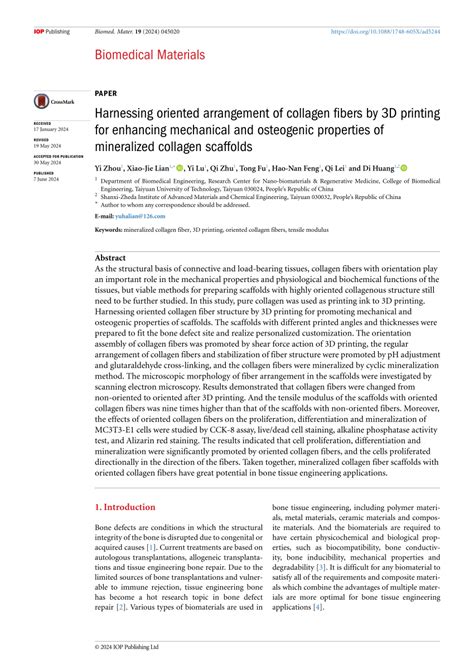 Harnessing Oriented Arrangement Of Collagen Fibers By D Printing For