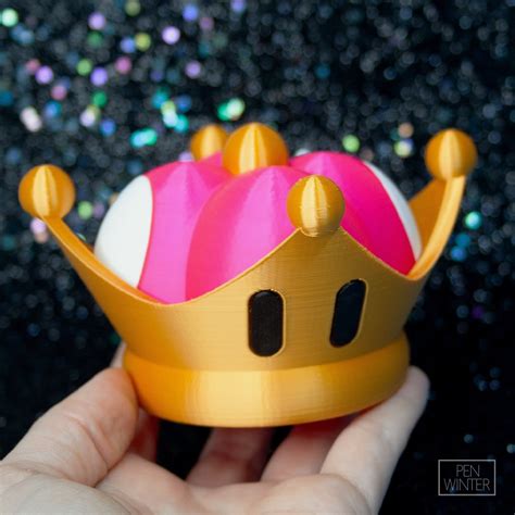 Super Crown Cosplay 3d Print Bowsette Booette Chompette Etsy