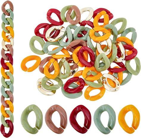 Amazon Superfindings Pcs Colors Twisted Acrylic Linking Rings