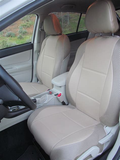 Subaru Xv Crosstrek Front And Rear Mix Leatherette And Synthetic Car Seat Covers Seat Covers