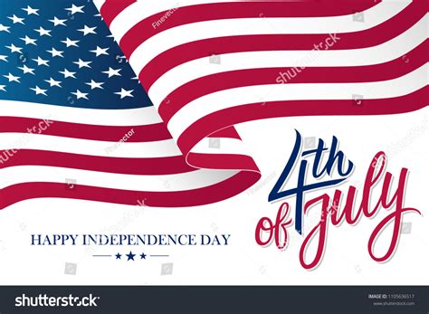 Happy 4th July United States Independence Stock Vector Royalty Free