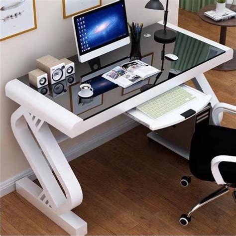 simple desk simple computer desk desktop home toughened glass office