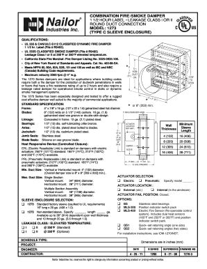 Fillable Online Submittal Model Type C Sleeve Enclosure