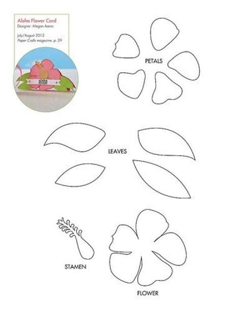 Printable Hibiscus Paper Flower Template Free Printable Templates