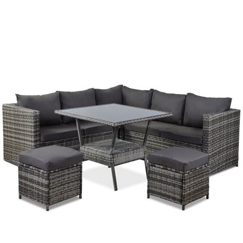 Sansibar Home Sitzer Lounge Set Wynonna Aus Polyrattan Mit Polster