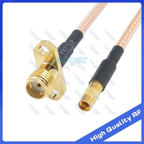 MMCX Female To SMA Female Jack 2 Hole Panel Connector With 20cm 8in