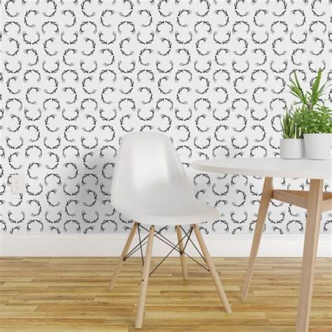 Vintage Deer Antlers Wallpaper | Vintage deer, Wallpaper, Textured walls