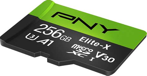 PNY 256GB Elite X Class 10 U3 V30 MicroSDXC Flash Memory Card P