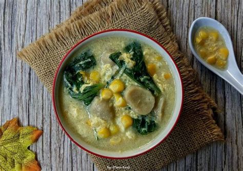 Resep Sup Jagung Pokcoy Oleh Ayu Mama Aura Cookpad