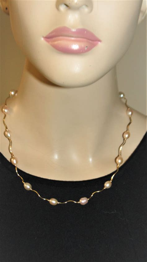 Pearl Necklace Kt Gold Cultured Pearl Necklace Property Room