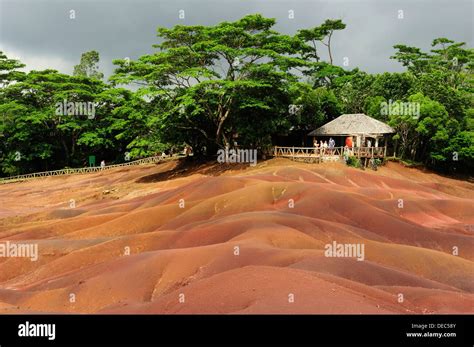 The coloured earth of Chamarel, Black River Gorges National Park Stock ...