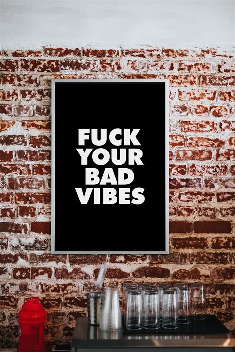 Fuck Your Bad Vibes Citazione Ispiratrice Citazione Etsy Italia