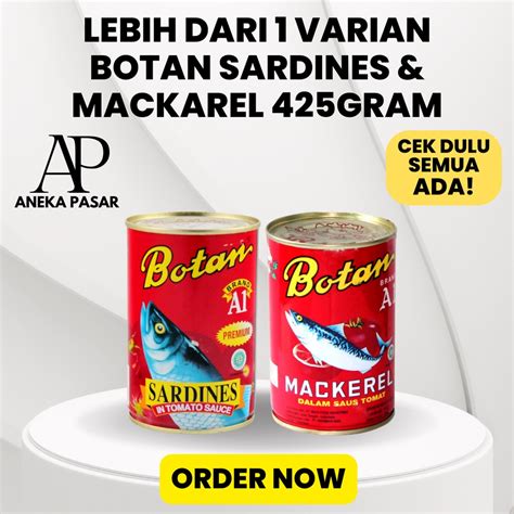 Jual Semua Varian Lebih Dari 1 Varian Botan Sardines Mackarel 425Gram