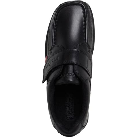 Buy Kickers Boys Fragma Single Strap School Shoes Black