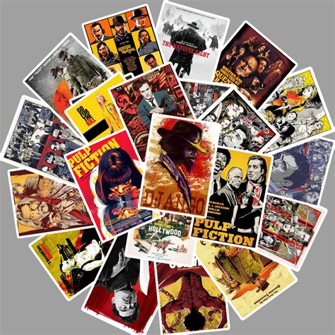 24pcs Quentin Tarantino Movie Pulp Fiction Kill Bill Stickers For Diy