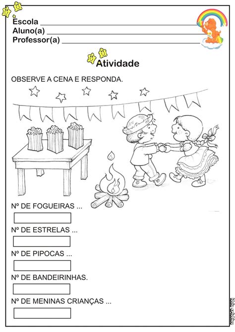 Atividade Festas Juninas Educa O Infantil Matin Caipira Ideia