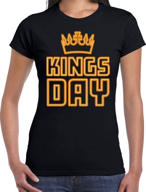 Bellatio Decorations Koningsdag T Shirt Kingsday Kroontje Dames