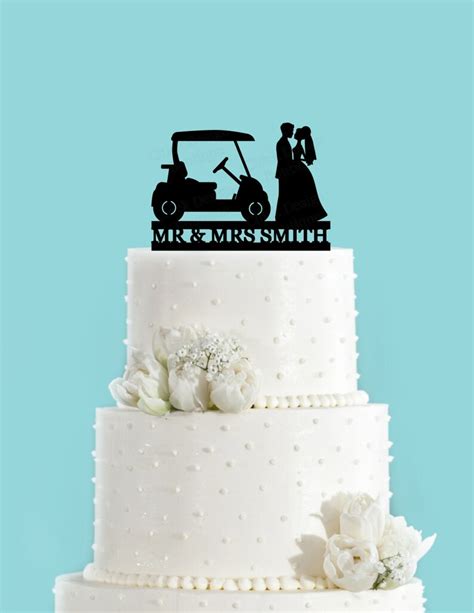 Custom Country Club Wedding Golf Cake Topper Acrylic Etsy