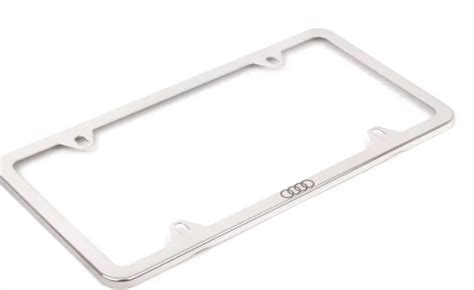 Zaw 071 801 B Audi Polished License Plate Frame With Audi Rings 2000 2022 Audi Audi Parts Store