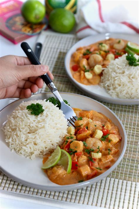 Thaise Rode Curry Met Garnalen Uit De Keuken Van Fatima