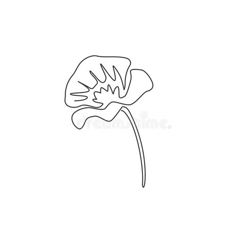 Desenho Em Linha única E Contínua De Uma Planta De Beleza Flor