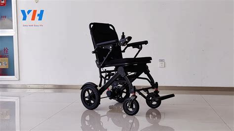 Power 24v 12ah Lithium Battery Motorized Lightweight Wheelchairs For Adults Foldable Electric