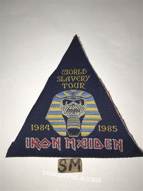 Iron Maiden World Slavery Tour Borderless Triangle Patch Tshirtslayer