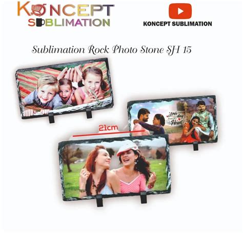 White Sublimation Rock Photo Stone SH 15 For Gift Size 8 12 Inch At