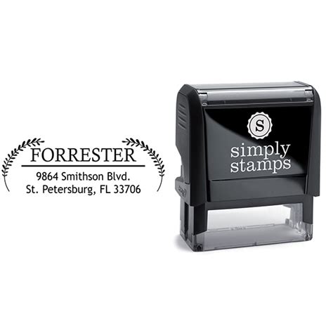 Forrester Double Leaf Address Stamp Simply Stamps