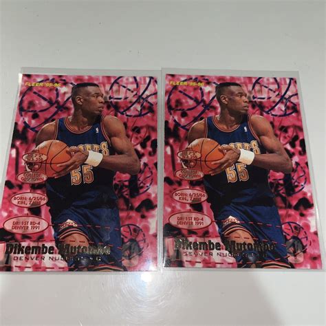 Nba Basketball Cards Dikembe Mutombo Cards Fleer Denver Nuggets