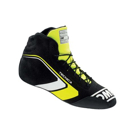 Omp Italy Tecnica My Racing Shoes Black Yellow Fia Yellow Black