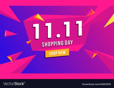 1111 Shopping Day Sale Global Shopping World Day Vector Image