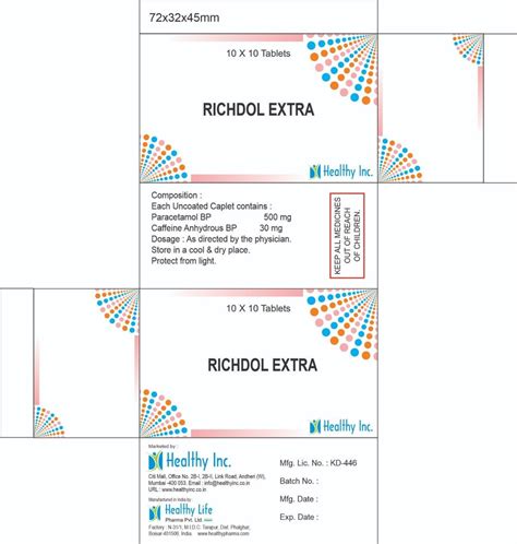 Paracetamol And Caffeine Anhydrous BP At Rs 88 Stripe Andheri West