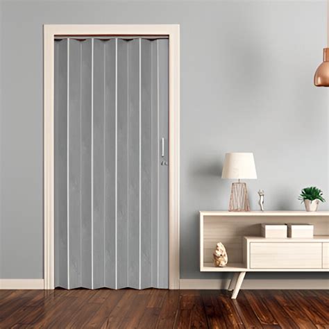 Puerta Plegable De PVC Milano Gris 91 X 210 Cm Closet Y Cocinas Costa