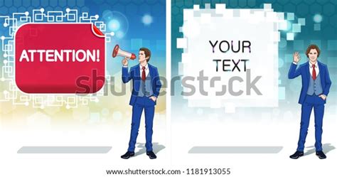 Announce Banner Template Advertisement Concept Clipart Stock Vector