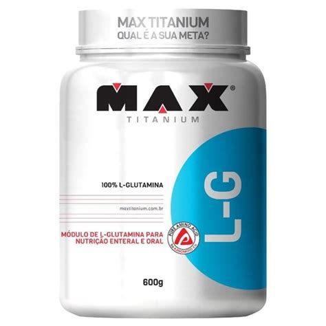 Glutamina L G 600G Max Titanium No Shoptime