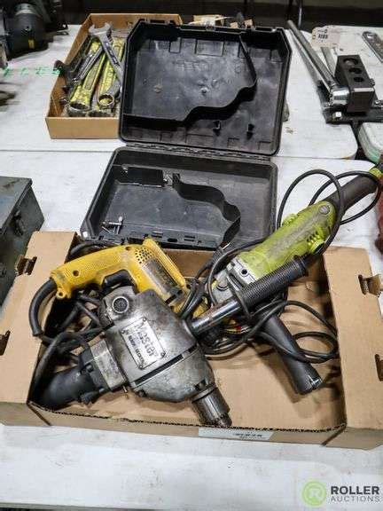 Black Decker DeWalt Drills And Ryobi Grinder Roller Auctions