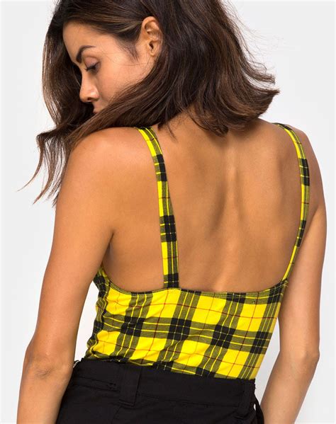 Lantas Bodice In Winter Plaid Yellow