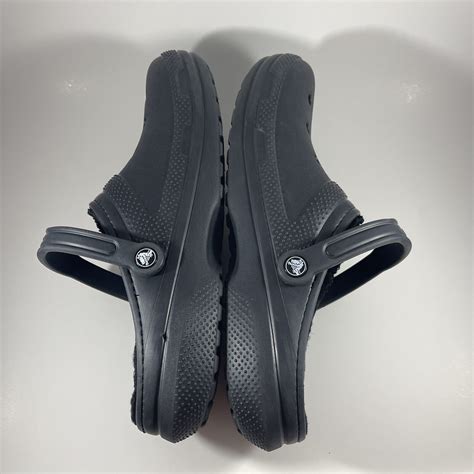 Crocs Men’s Dual Comfort Lined Clogs Triple Black Rub… - Gem