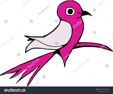 Pink Bird Clipart Birds Different Colours Stock Vector Royalty Free 2205614367 Shutterstock