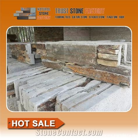 Rusty Quartzite Ledgestone Wall Cladding Cultured Stones Ledges Stone