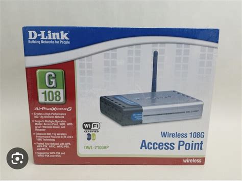 D Link DWL 2100AP SNMP AES 802 11g 108Mbps Wireless Access Point Router