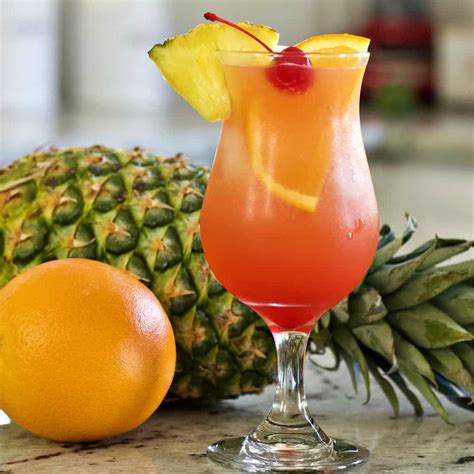 Malibu Sunset Cocktail Mixed Drink Recipe Homemade Food Junkie