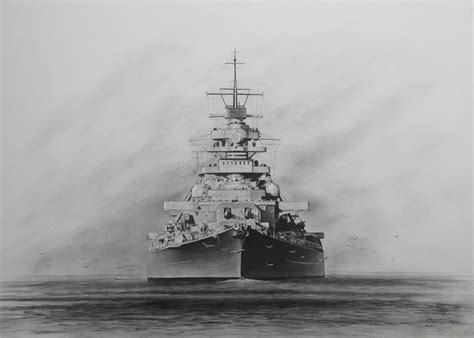 Battleship Bismarck Poster By Rainer Kalwitz Displate