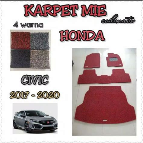 Jual Karpet Mie Bihun Mobil Civic Turbo Hatchback 2017 2021 Tebal